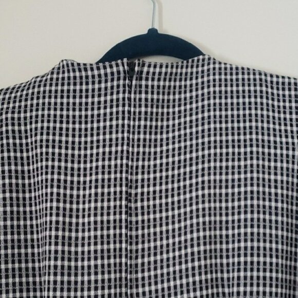 Vintage 90s Lisa Jo Plaid Layered Short Sleeve Dress Size 11/12 Academia Office - Picture 8 of 10